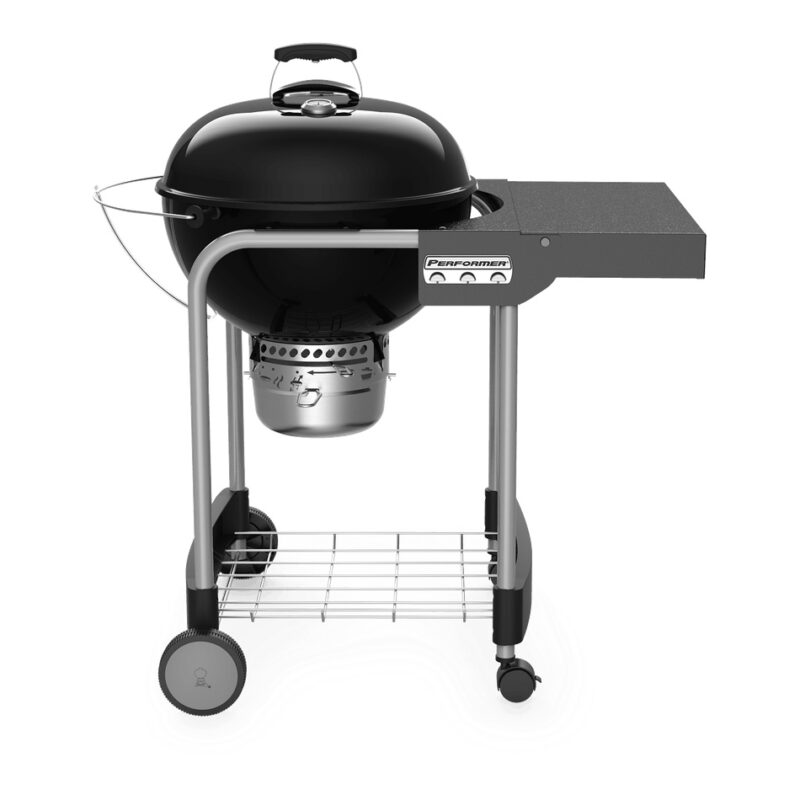 Weber - 57cm Performer Kettle - Black with S/S GBS Grill - Folding Shelf