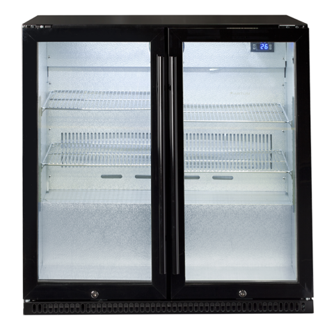 Artusi AOF2B - AOF Series - Double Door Outdoor Bar Fridge - Black