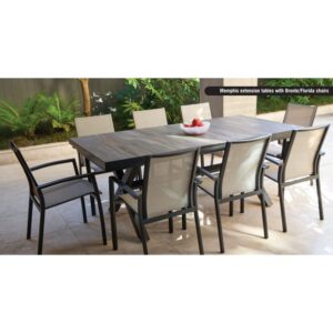 Memphis extension tables with Bronte/Florida chairs