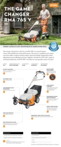 Stihl - AP - Battery Lawn Mower - RMA 765 v 63cm - SKIN ONLY