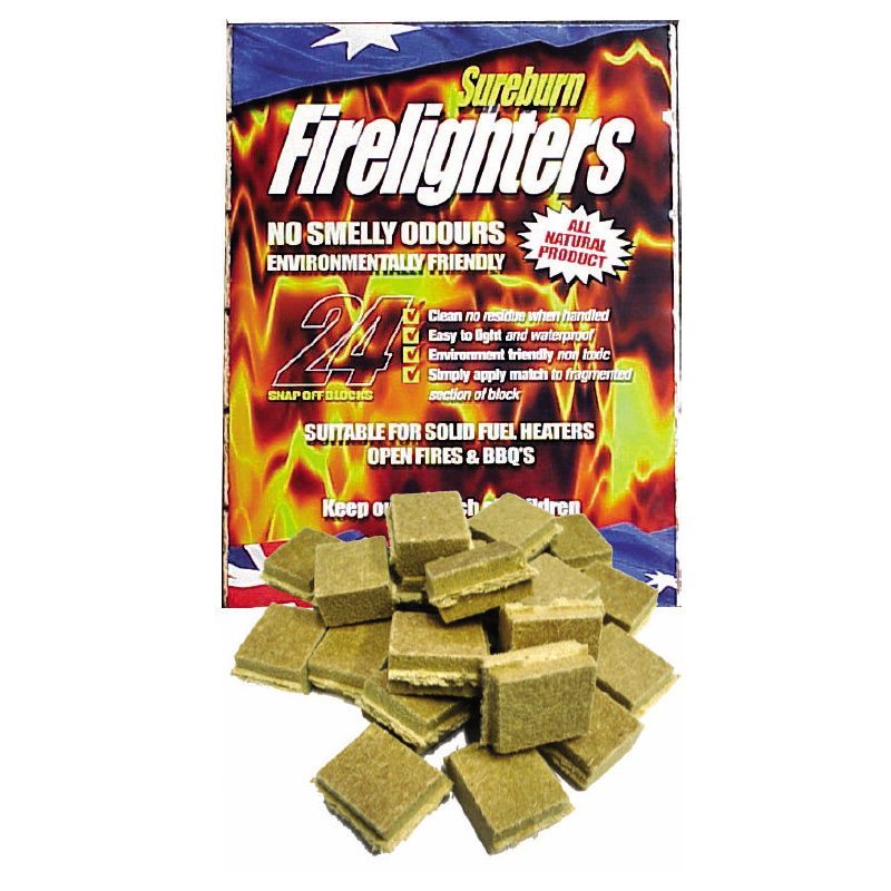 Outdoor Magic - Sureburn Waterproof Natural Firelighters 24 pack