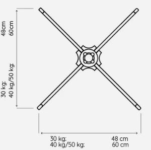 Baser - Garden Umbrella Base - 50kg - Dark Grey