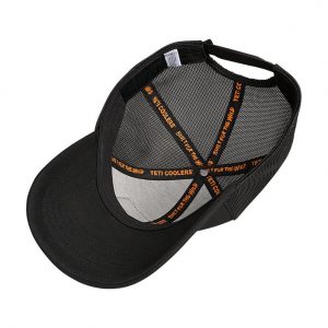 yeti patch trucker hat black